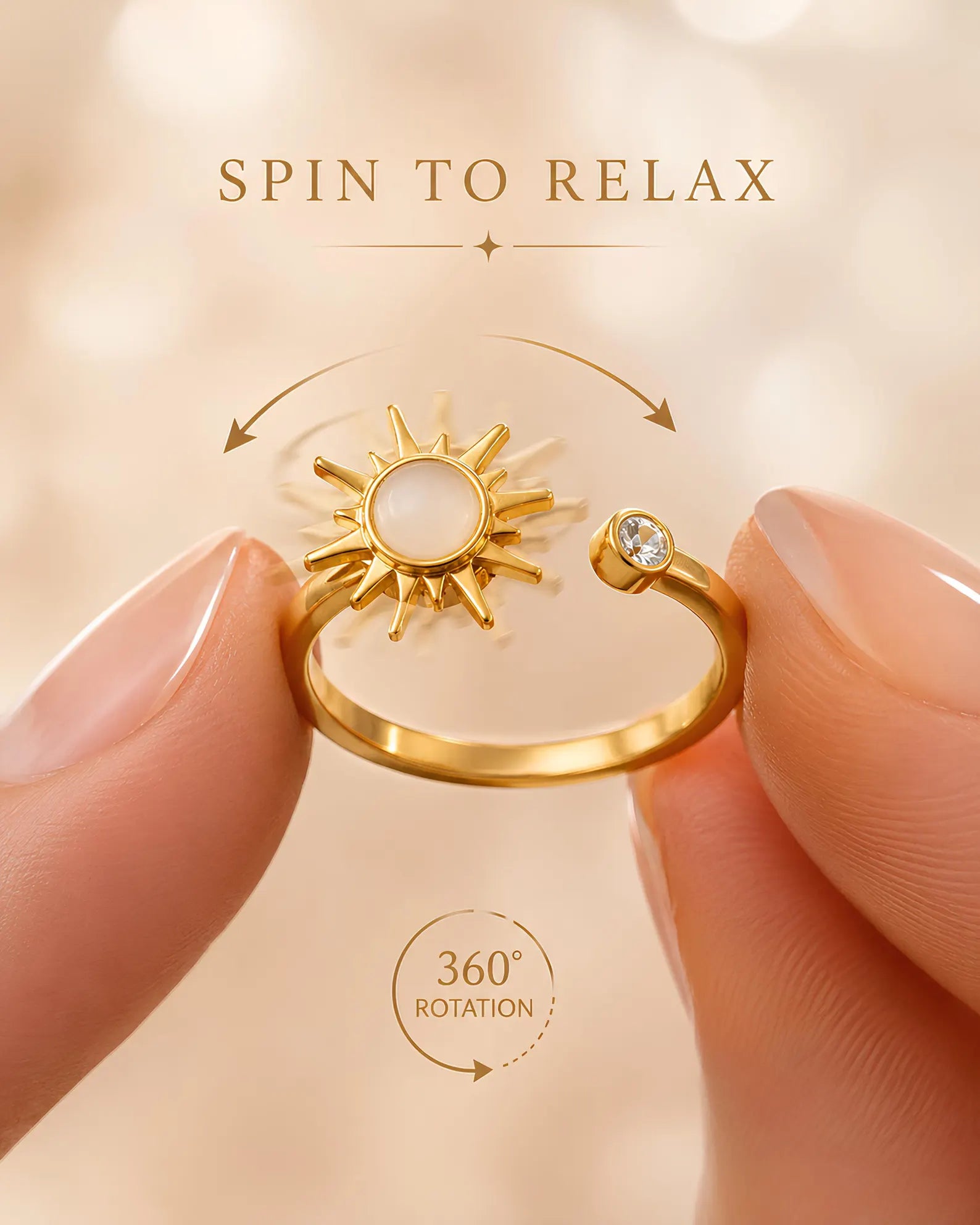 Bague anti-stress Soleil